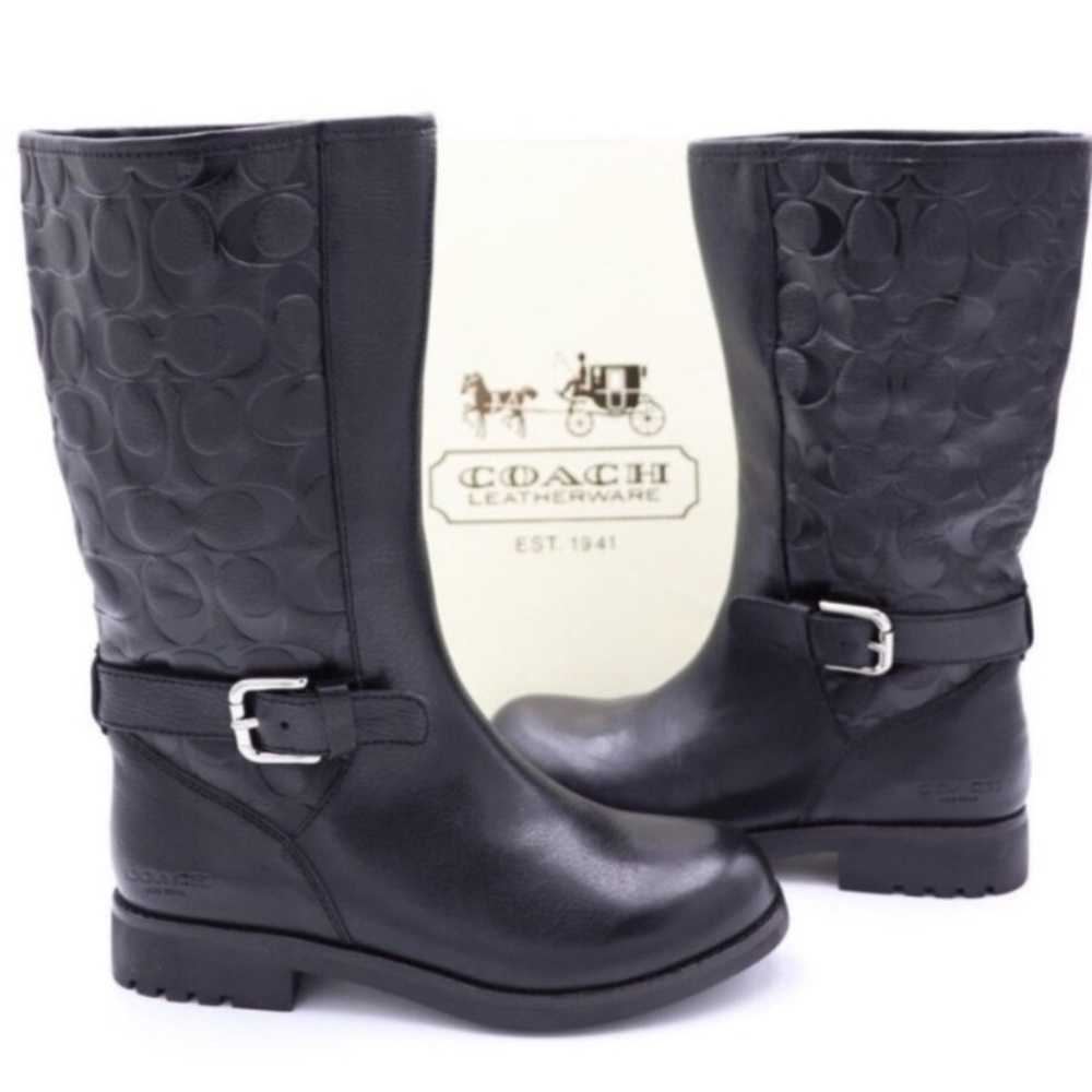 Coach Women's Black Leather Boots